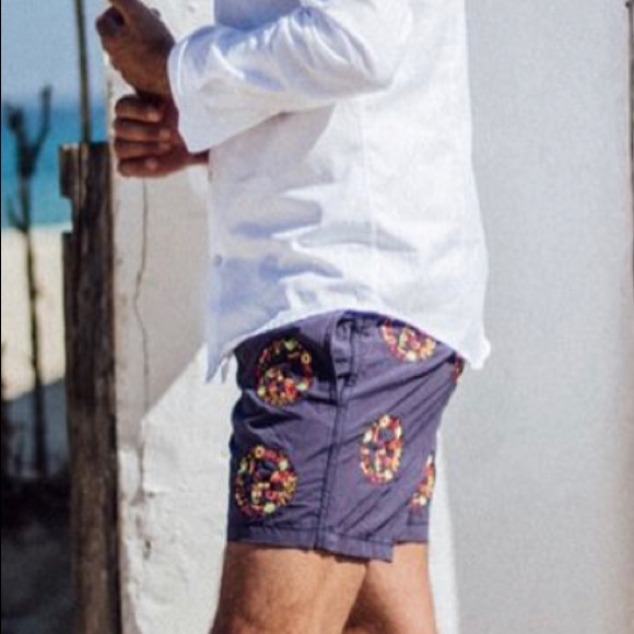 Les Canebiers Mens NWT Blue Peace Swim Shorts 🇫🇷 - Picture 5 of 8